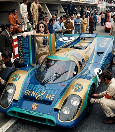 24 Hours of Le Mans racing car in the Brand Genome livery.