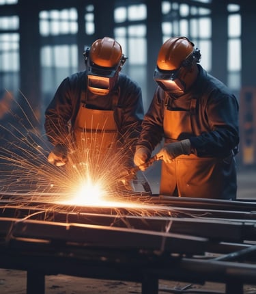 A skilled metalworker fabricating a custom metal piece.