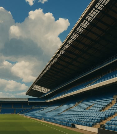 An empty english football stadium