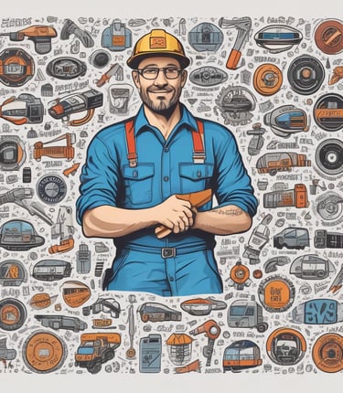 A skilled worker performing home repairs with tools.