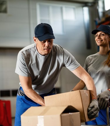 L’équipe de Virtus Déménagement en pleine action lors d’un déménagement à Anjou