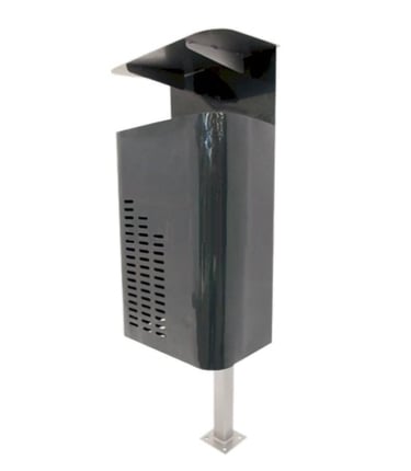 Bote de basura para parque de metal