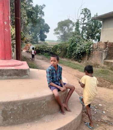 a boy sit on the atal chowk