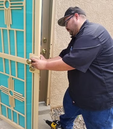 locksmith unlocking door