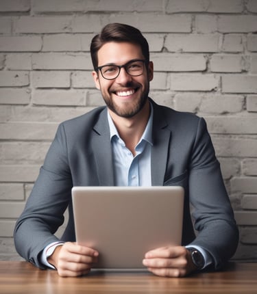 A sign with the words 'Help Wanted' is taped to a glass window. The sign is made of light blue paper with bold black lettering, and it appears to be indicating a job advertisement or hiring notice.