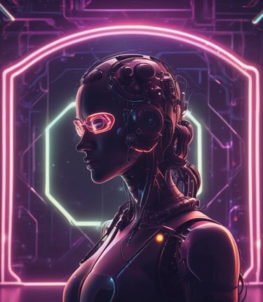 a woman in a futuristic suit with a futuristic helmet