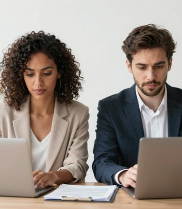 Professional portrait of Karla I.M. smiling warmly in an office setting with soft natural light.