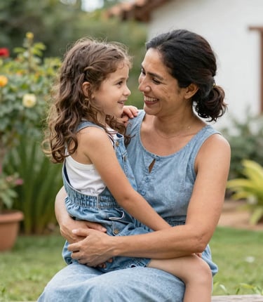 Professional public servant assisting a family in a bright, welcoming office environment