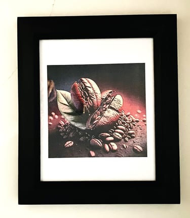 Framed Coffee Bean Art . Modern Wood Wall Art Coffee Station. This product is manufactured to order