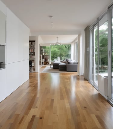A dry cleaning shop named 'HLP Cleaners' is located on a dimly lit street. The store has a prominent sign above the entrance, and its windows are illuminated with a warm yellow light. A sign on the door lists services such as dry cleaning, laundry, and suede & leather cleaning. The building exterior is simple with a combination of dark tiles and light-colored upper walls. The entrance is flanked by two closed doors, likely of neighboring establishments.