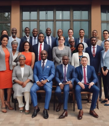 A professional team of compliance consultants working together.