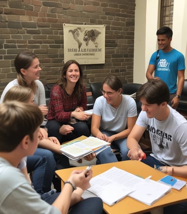 A vibrant image showcasing students exploring new destinations.