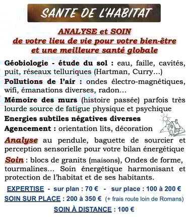 santé de l'habitat, harmonisation maison, purification appartement . géobiologie