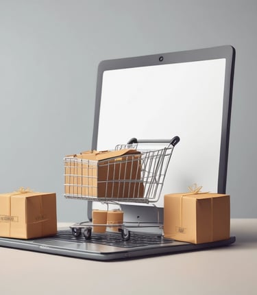 Modern office space with professionals collaborating over digital devices.