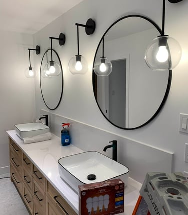 finition électrique éclairage maison clé en main Sherbrooke/Magog