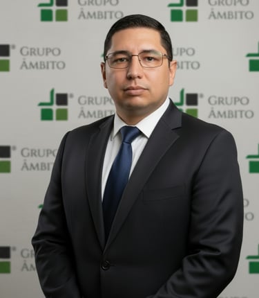 a man in a suit and tie standing in front of a group of people