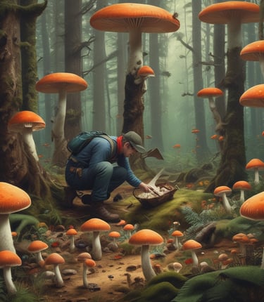 A warm, inviting lab scene where scientists collaborate on mental health research.