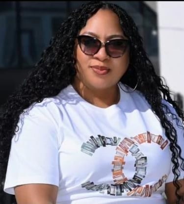 a woman with goddess braids hairstyle