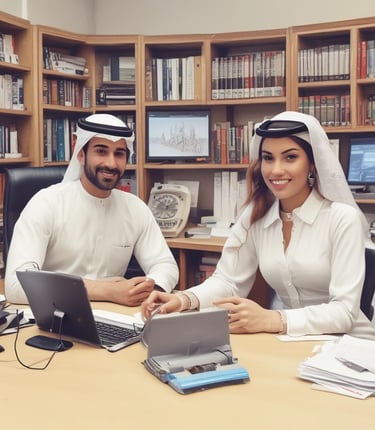 Photo of a diverse team collaborating over laptops in a bright, modern office space.