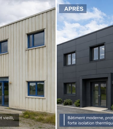 Avant / Après ravalement de façade et bardage moderne