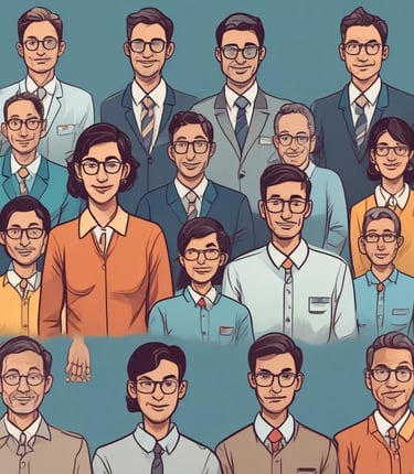 Photo of the Technovengers IT Solutions team working together in their Jaipur office.