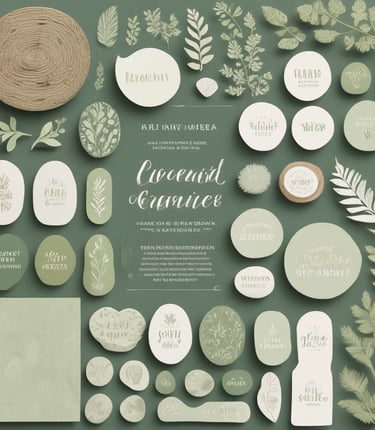 A serene display of eco-friendly products on a wooden table.