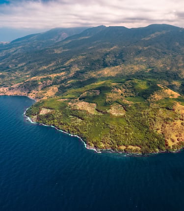 island in alor from above