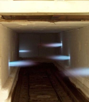 a burner flame of a tunnel furnace