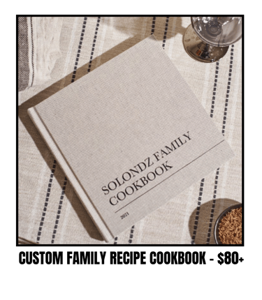 Personalized family heirloom gift, custom recipe book, custom cookbook gift, gift for parents in-law