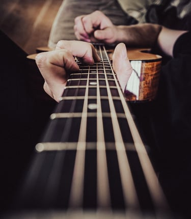 Joe Russell - solo acoustic guitar and vocal performance in Devon and Cornwall.