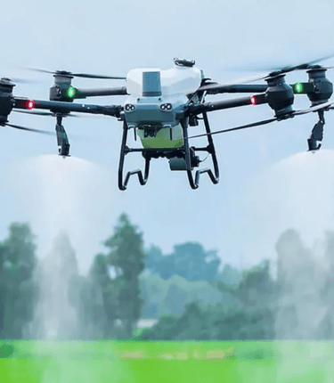 drone spraying crops
