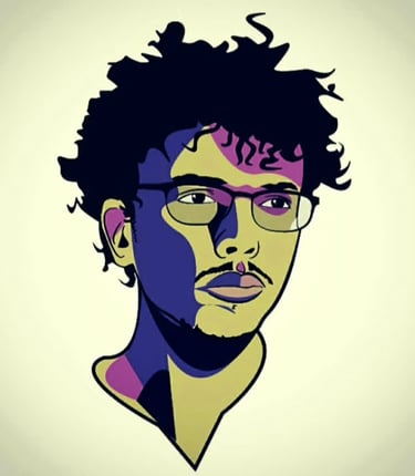 autoportrait, c'est un dessin d'une tête, réaliser sur Illustrator