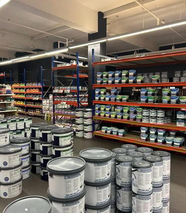 Produksi cat dengan pasir silika sebagai filler