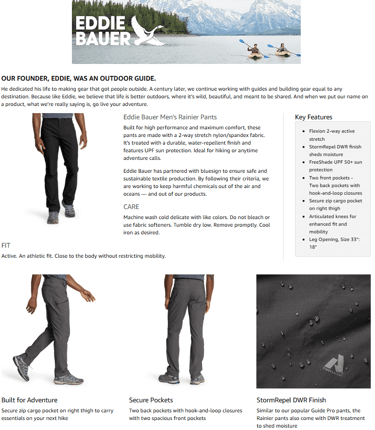 Hiker wearing Patagonia Men's Quandary Pants, showcasing durable outdoor clothing