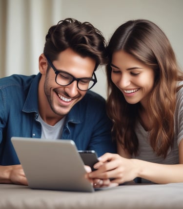 A vibrant image showcasing diverse individuals engaging in online learning.