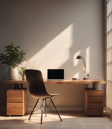 Bureau design et épuré