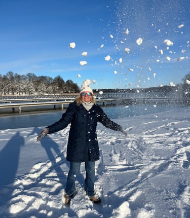 Playing in the snow