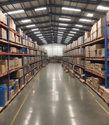 A well-organized warehouse filled with automotive spare parts. sıfr parcaların oldugu