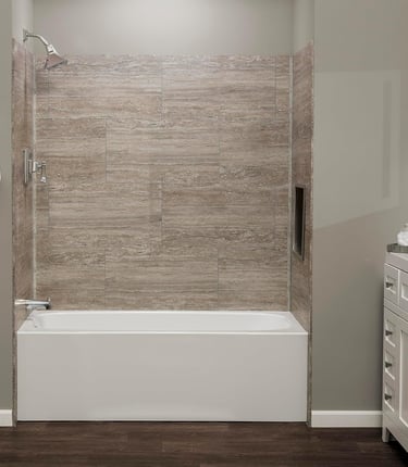 Grout free shower wall systems install