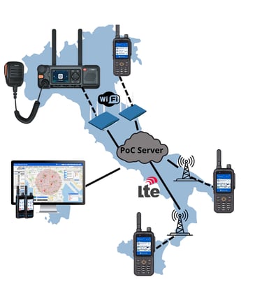 Sistemi in ponte radio, centrali operative LTE/5G e soluzioni professionali per radioamatori