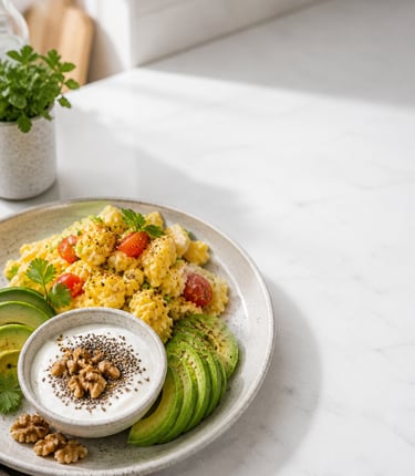 Desayuno saludable bajo en carbohidratos