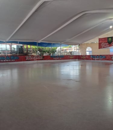 Instalación de pista de hielo Morelos México