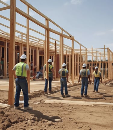 A vibrant team brainstorming around a laptop in a modern office with navy and electric blue accents.