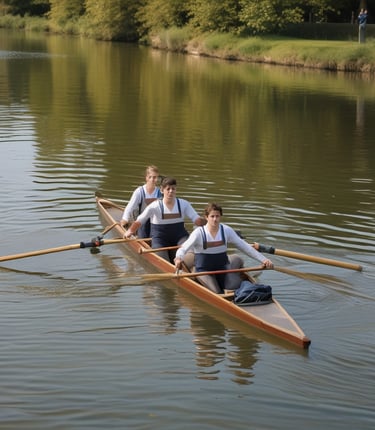 Artistic image of a grassy river with an eagle flying over