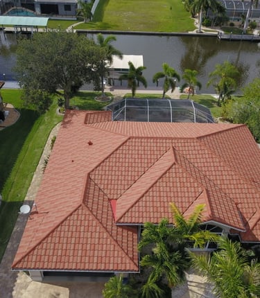 Beautiful Stone Coated Metal Roof system that withstood back to back hurricanes. 