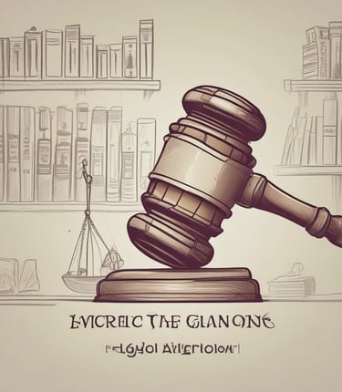 A professional lawyer in a courtroom, reviewing case files with focused determination.