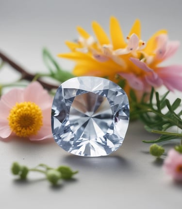 A close-up of handcrafted silver jewelry displayed on a rustic wooden table in a cozy workshop.
