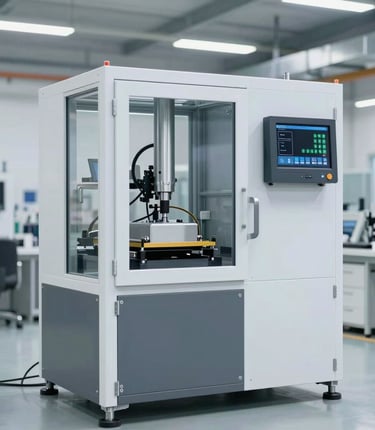 Engineers working on advanced industrial automation systems in a modern factory setting.