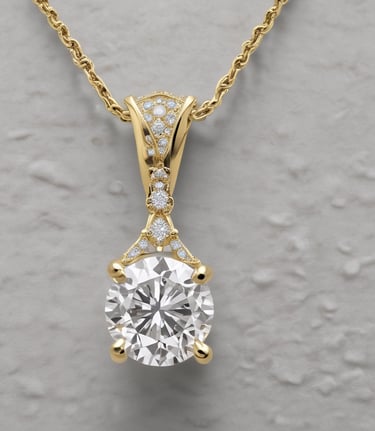 A close-up of a gold-toned earring with a central diamond surrounded by smaller gemstones, resting on a dark textured surface. The intricate design is highlighted by the shiny metal and transparent stones, creating a luxurious and elegant appearance.