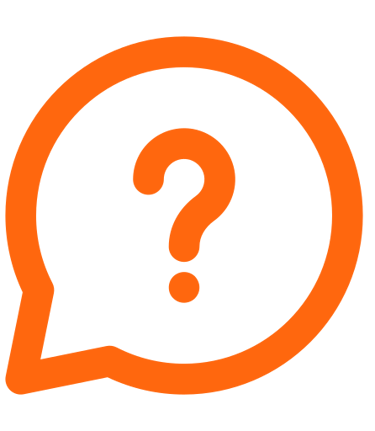 Chat bubble with question mark